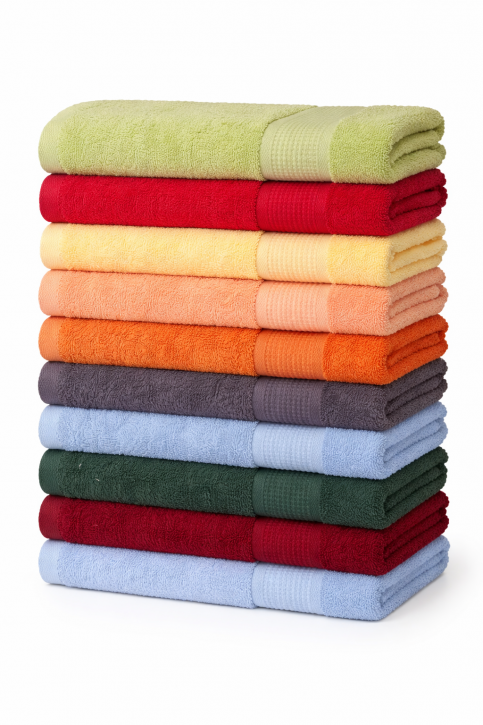 Duschtuch Walkfrottier Quattro 70x140 Bordeaux